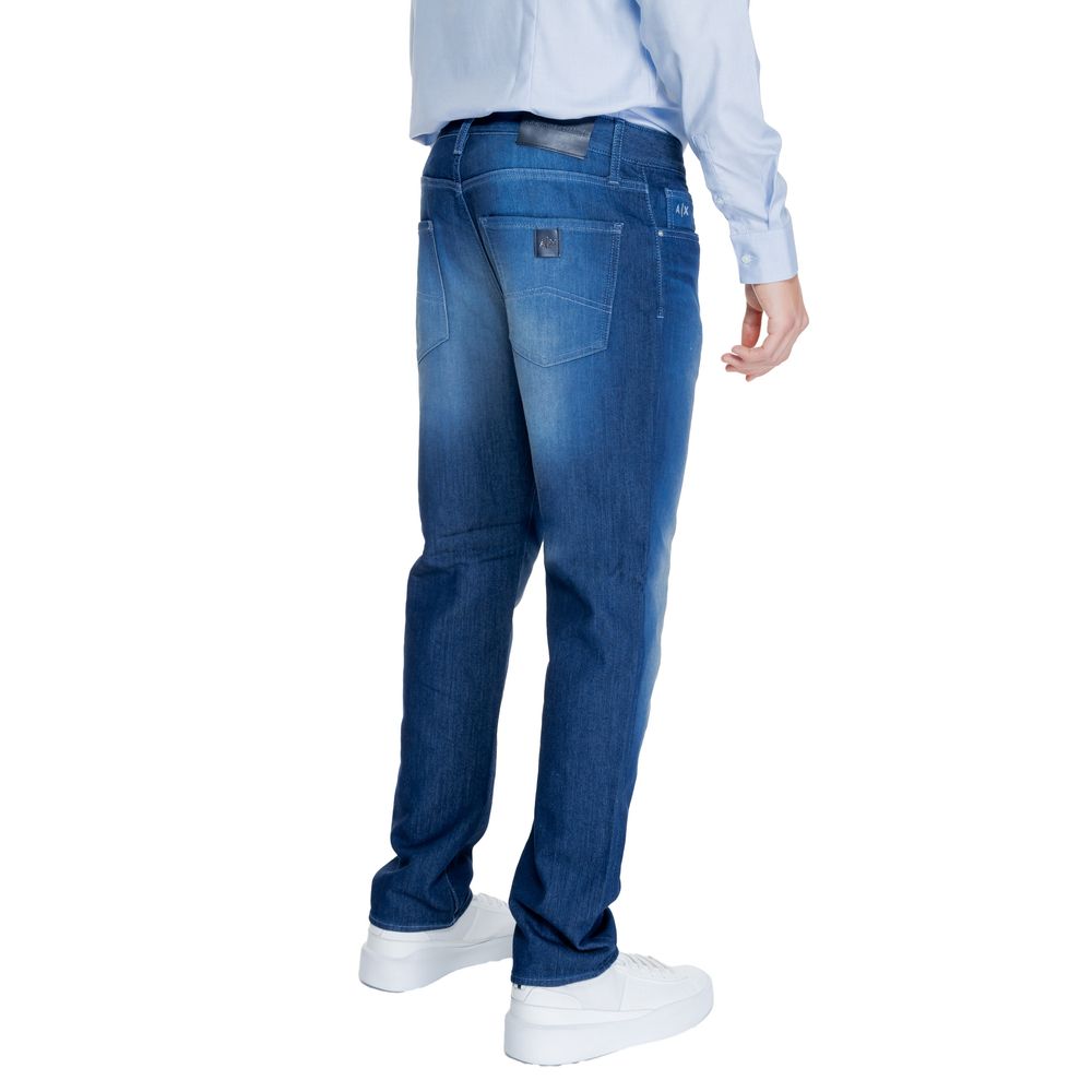 Pantaloni skinny albaștri din bumbac Armani Exchange