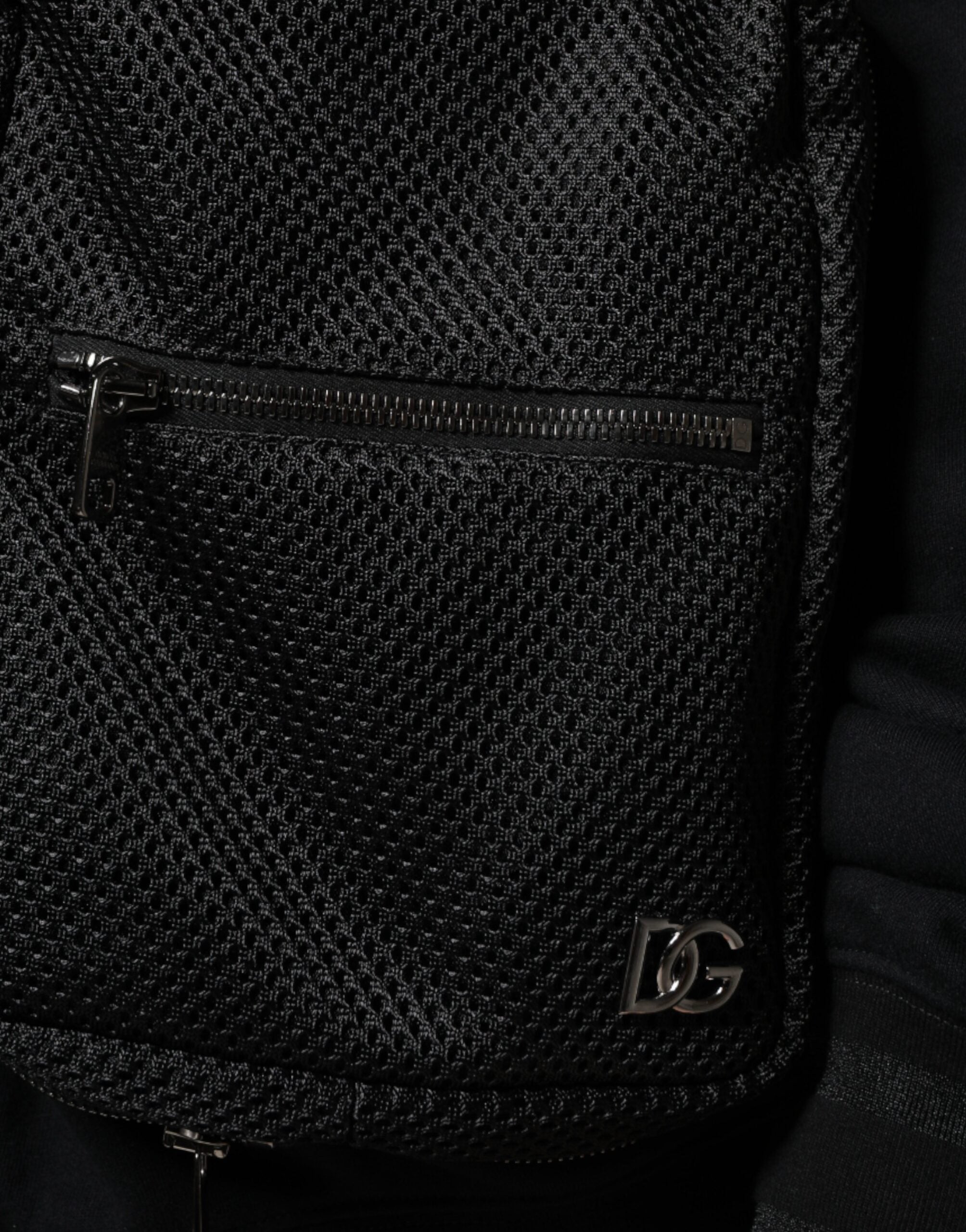 Dolce & Gabbana Hanorac cu glugă neagră pentru bărbați