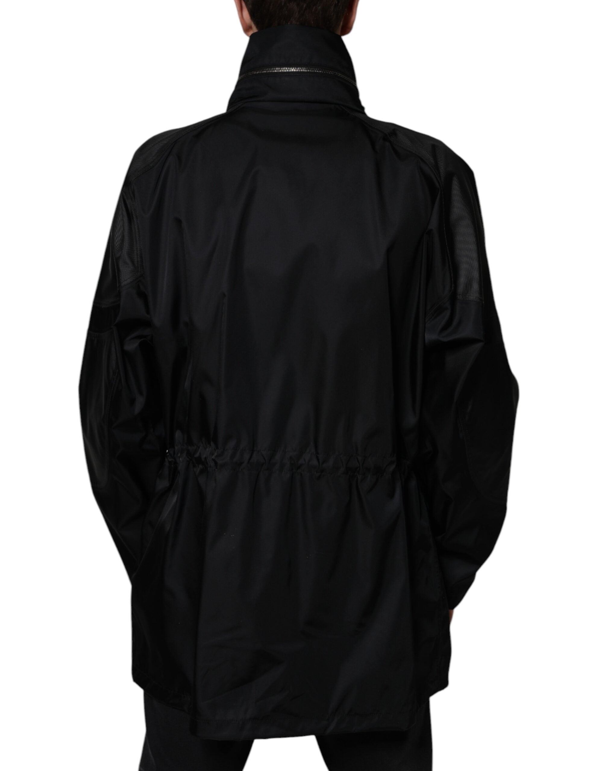 Dolce & Gabbana Jachetă Parka de iarnă din nailon negru pentru bărbați