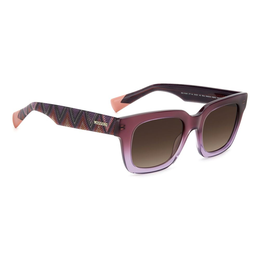 Missoni – Lila Sonnenbrille aus Kalbshaar