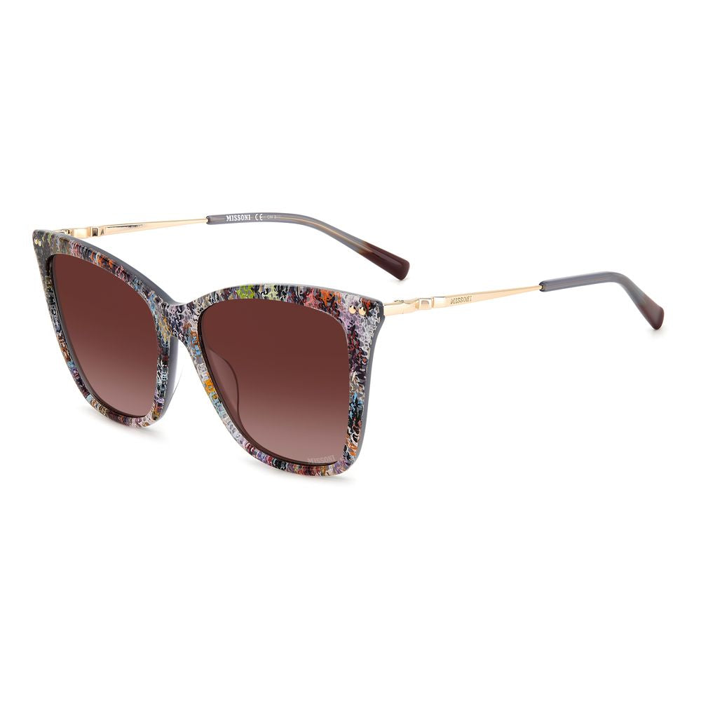 Missoni – Mehrfarbige Sonnenbrille aus Kalbshaar