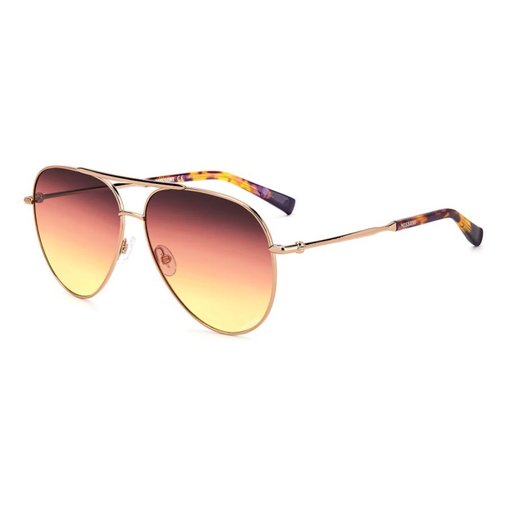 Ochelari de soare Missoni din metal auriu