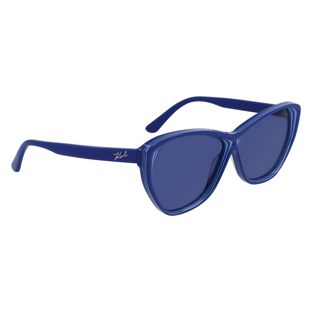 Ochelari de soare Karl Lagerfeld albaștri cu model Haircalf