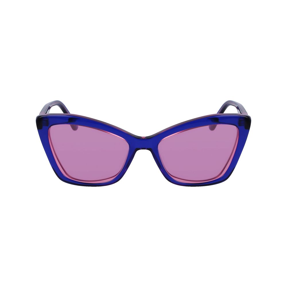Ochelari de soare Karl Lagerfeld albaștri cu model Haircalf