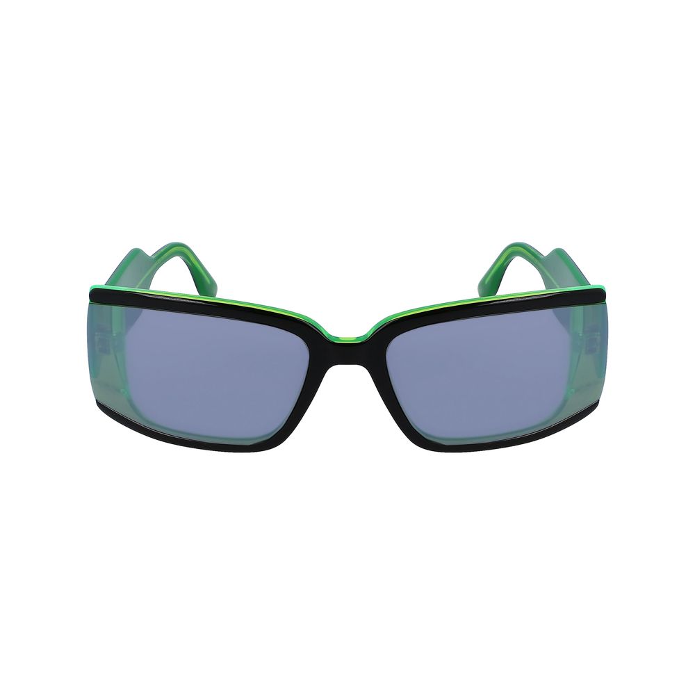 Karl Lagerfeld – Schwarze Sonnenbrille aus Kalbshaar