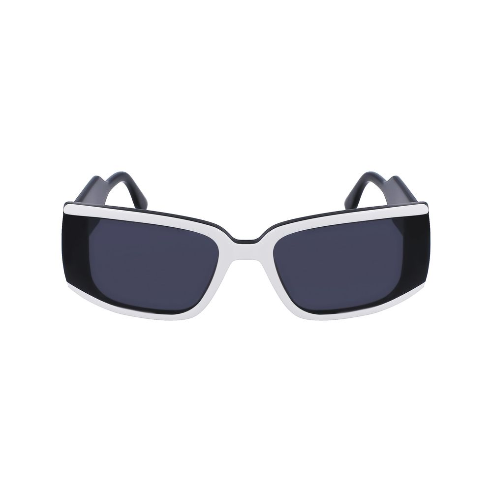 Karl Lagerfeld – Schwarze Sonnenbrille aus Kalbshaar