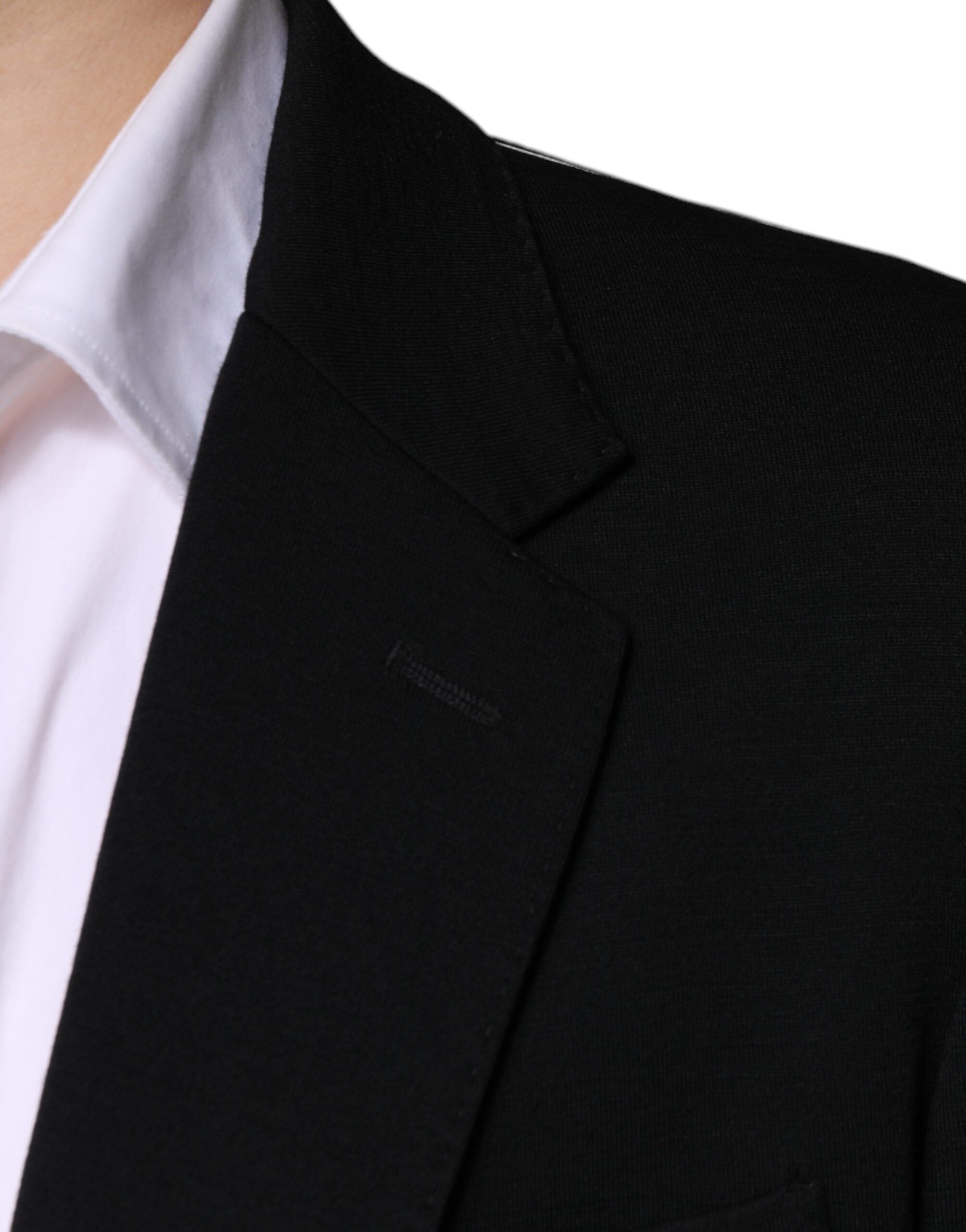 Dolce & Gabbana – Einreihiger, formeller Blazer aus schwarzer Wolle