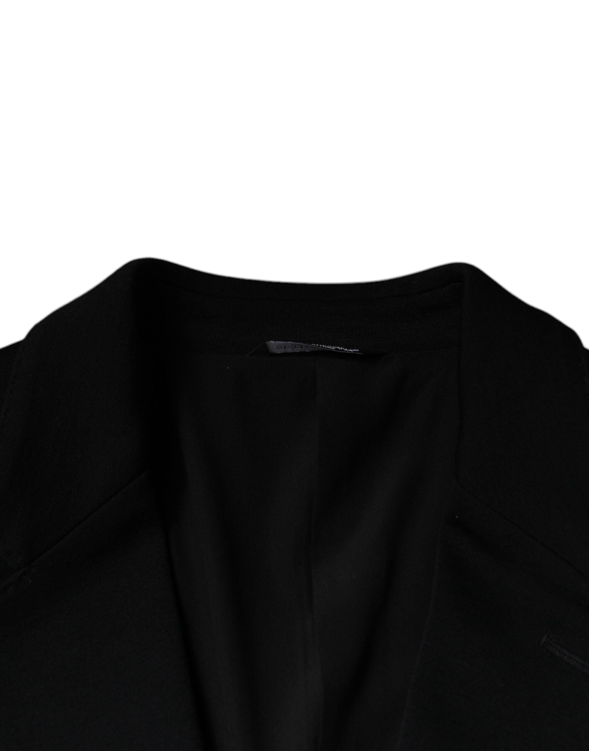 Dolce & Gabbana – Einreihiger, formeller Blazer aus schwarzer Wolle