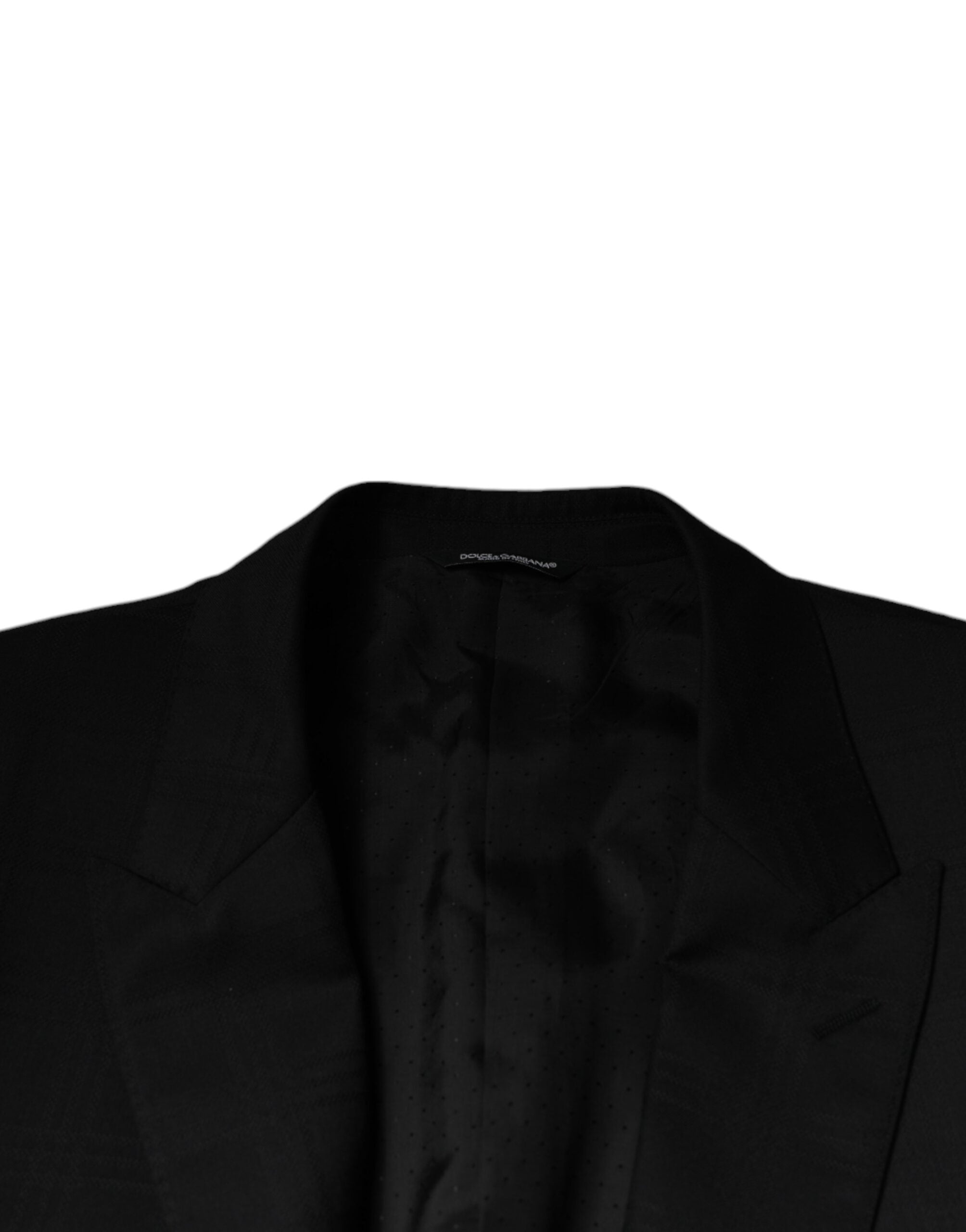 Dolce & Gabbana – Einreihiger Anzug aus schwarzer Wolle