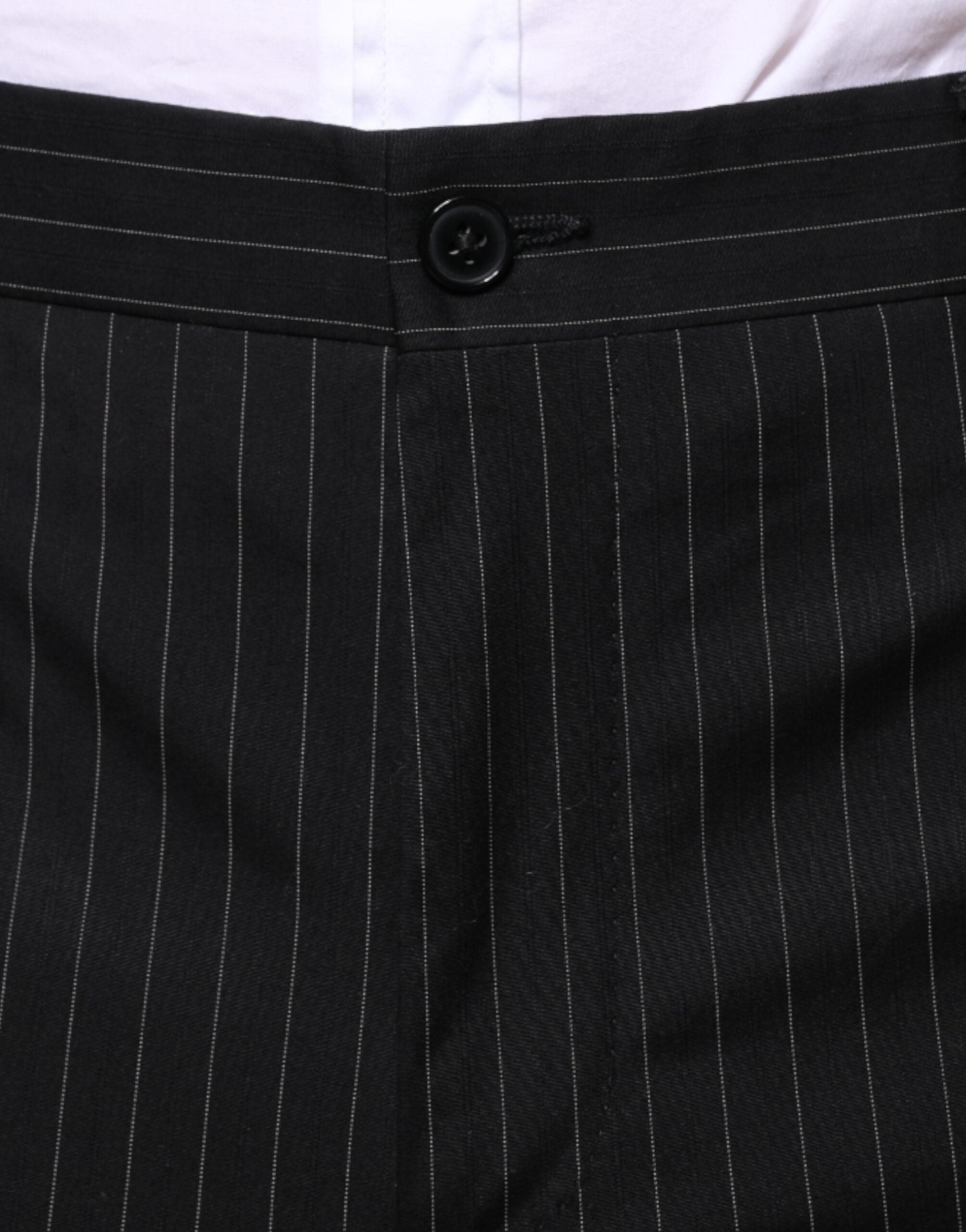 Dolce & Gabbana – Einreihiger Anzug mit schwarzen Streifen