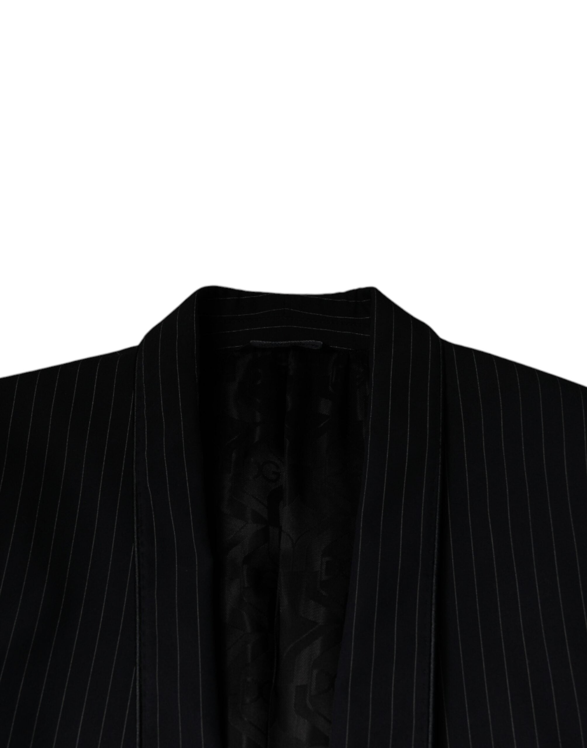 Dolce & Gabbana – Einreihiger Anzug mit schwarzen Streifen