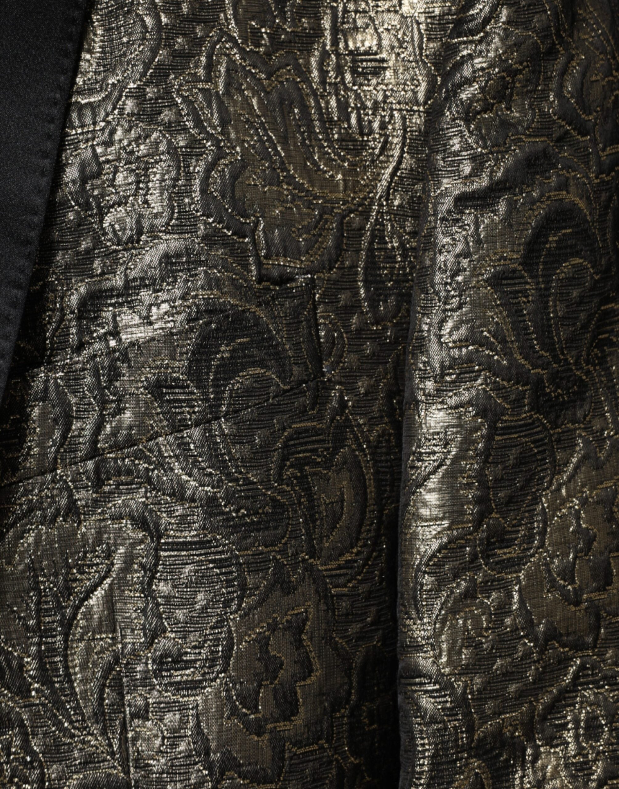 Dolce & Gabbana Gold SICILIA Jacquard Einreihiger Mantelblazer