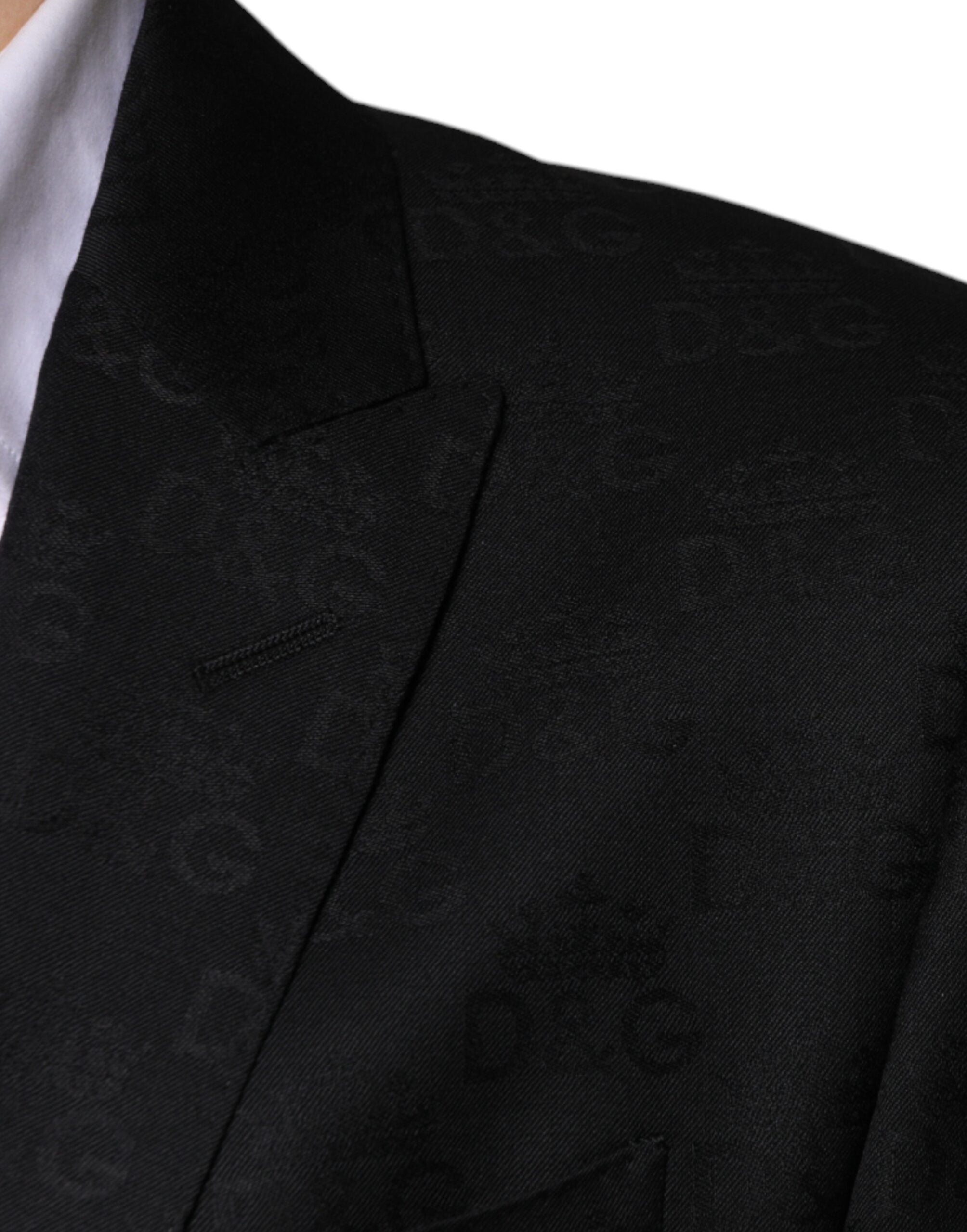Dolce & Gabbana – Einreihiger, formeller Blazer aus schwarzer Wolle