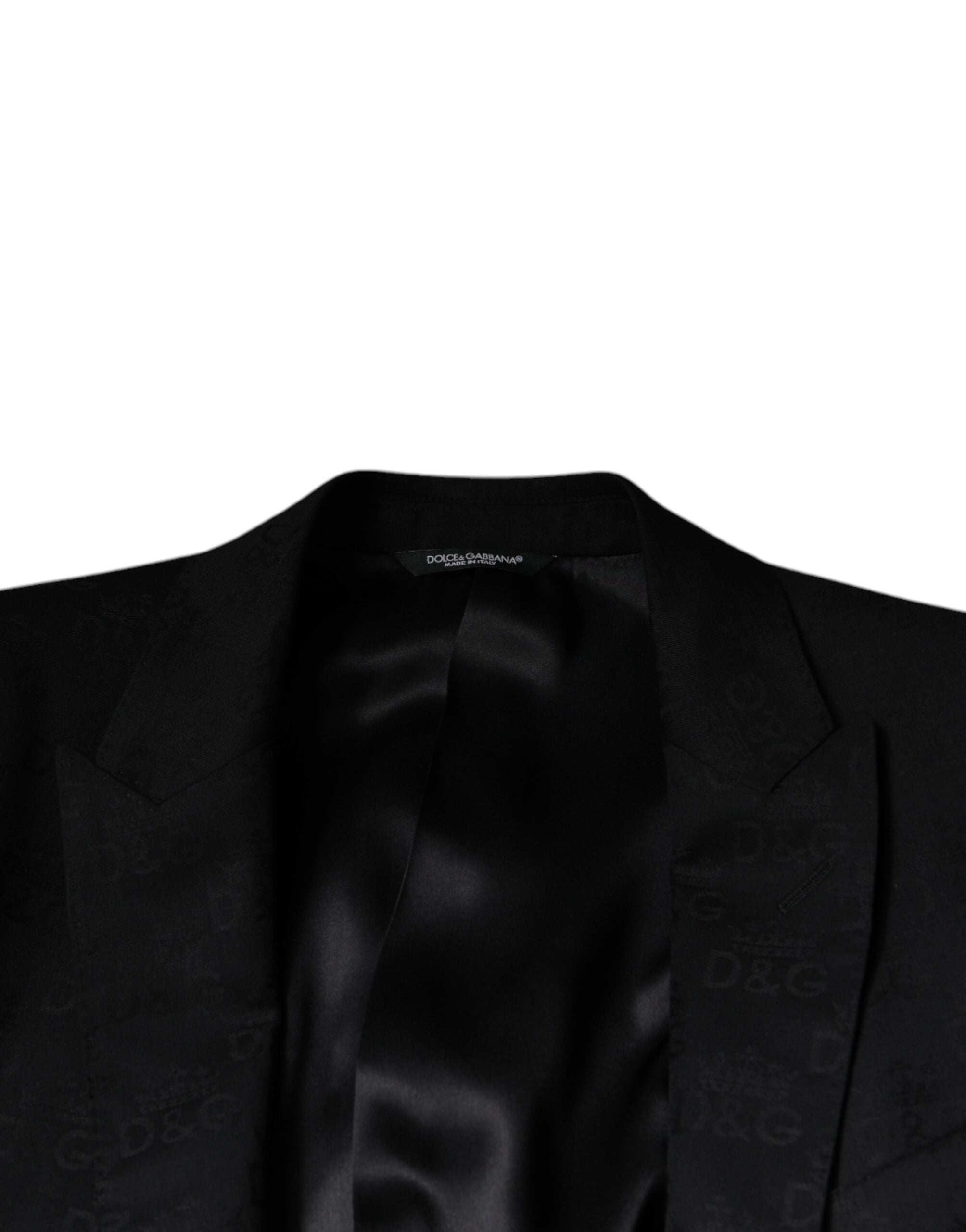 Dolce & Gabbana – Einreihiger, formeller Blazer aus schwarzer Wolle