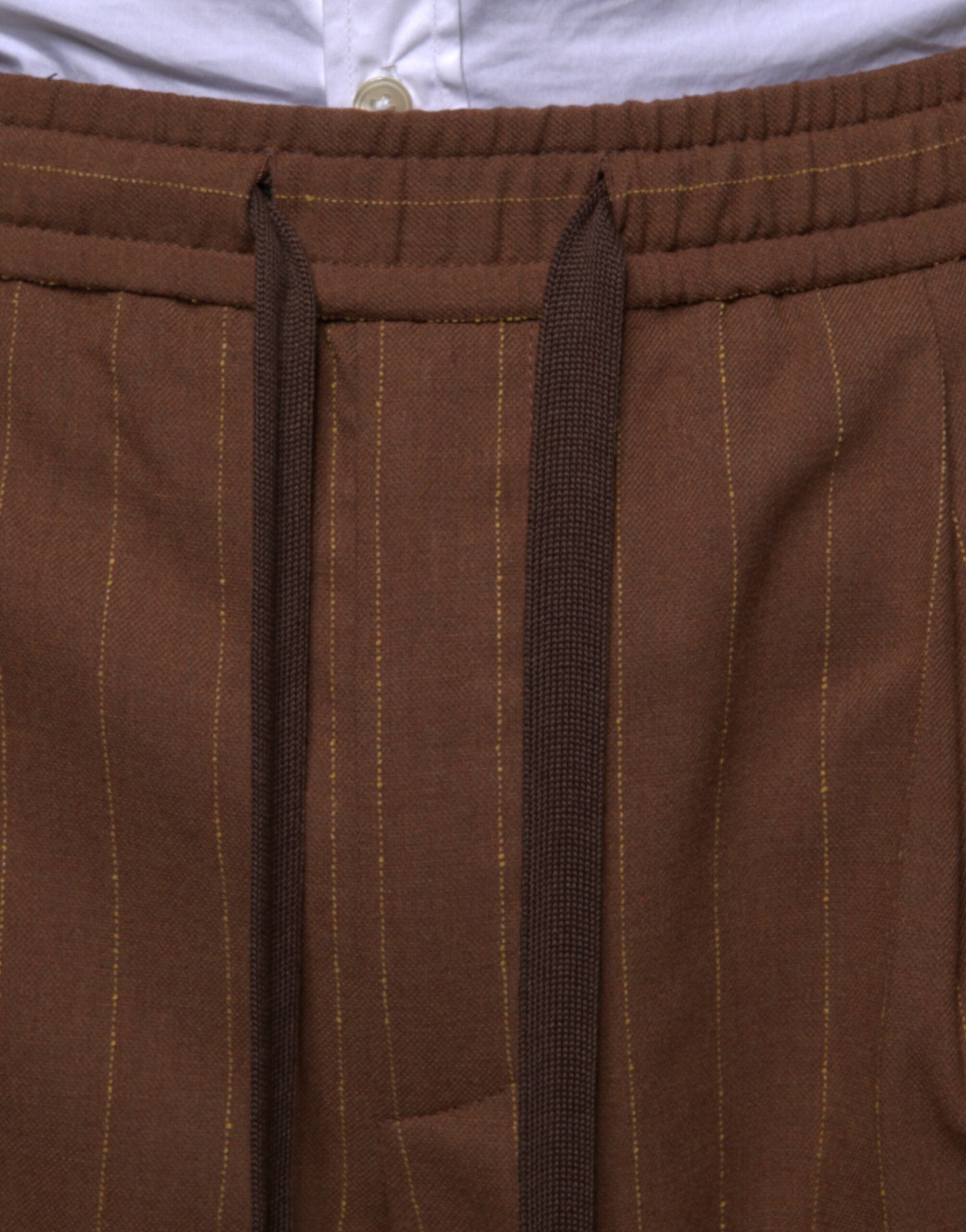 Pantaloni eleganți skinny cu dungi maro Dolce & Gabbana pentru bărbați