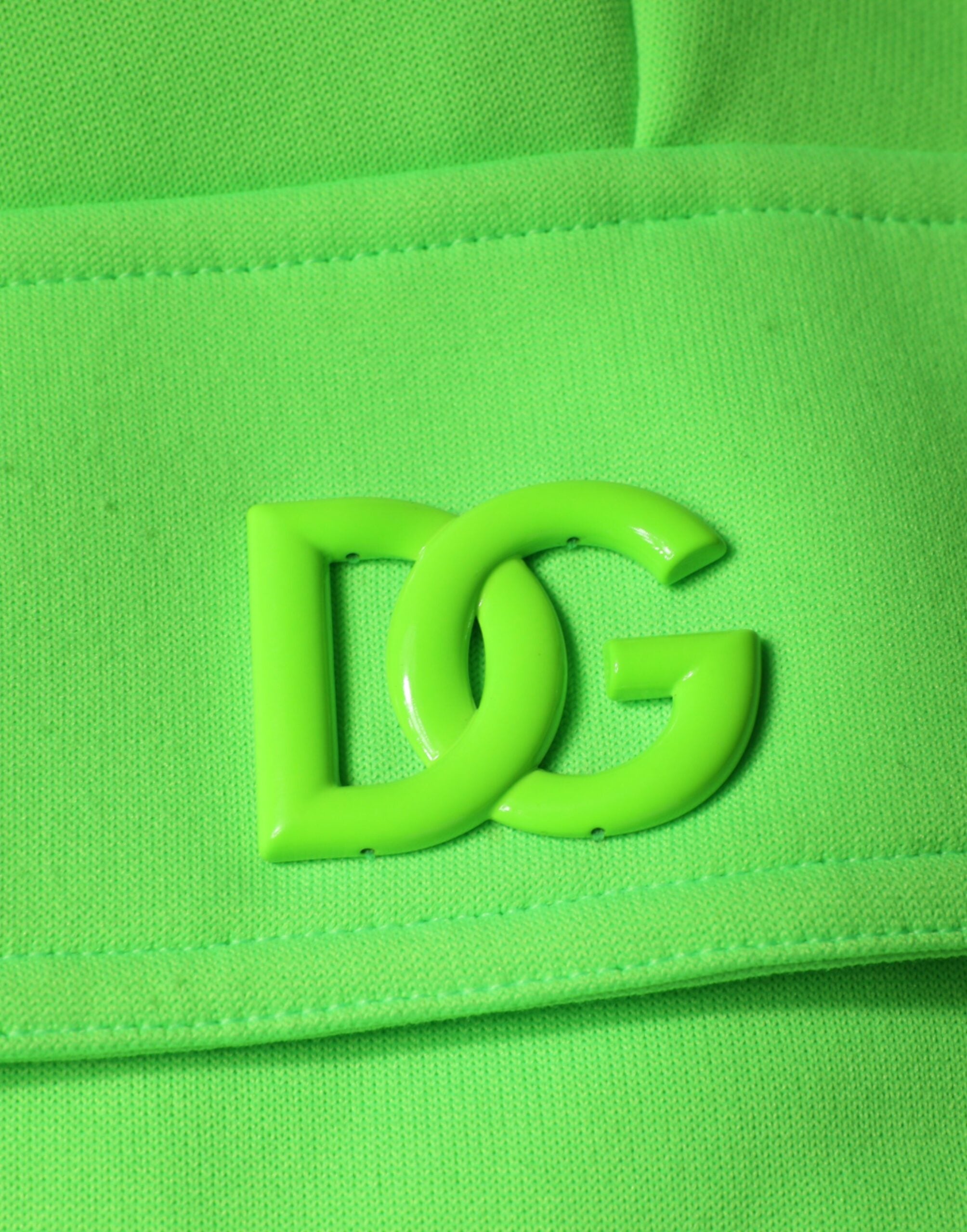 Pantaloni de trening Dolce & Gabbana verde neon din poliester cargo jogger