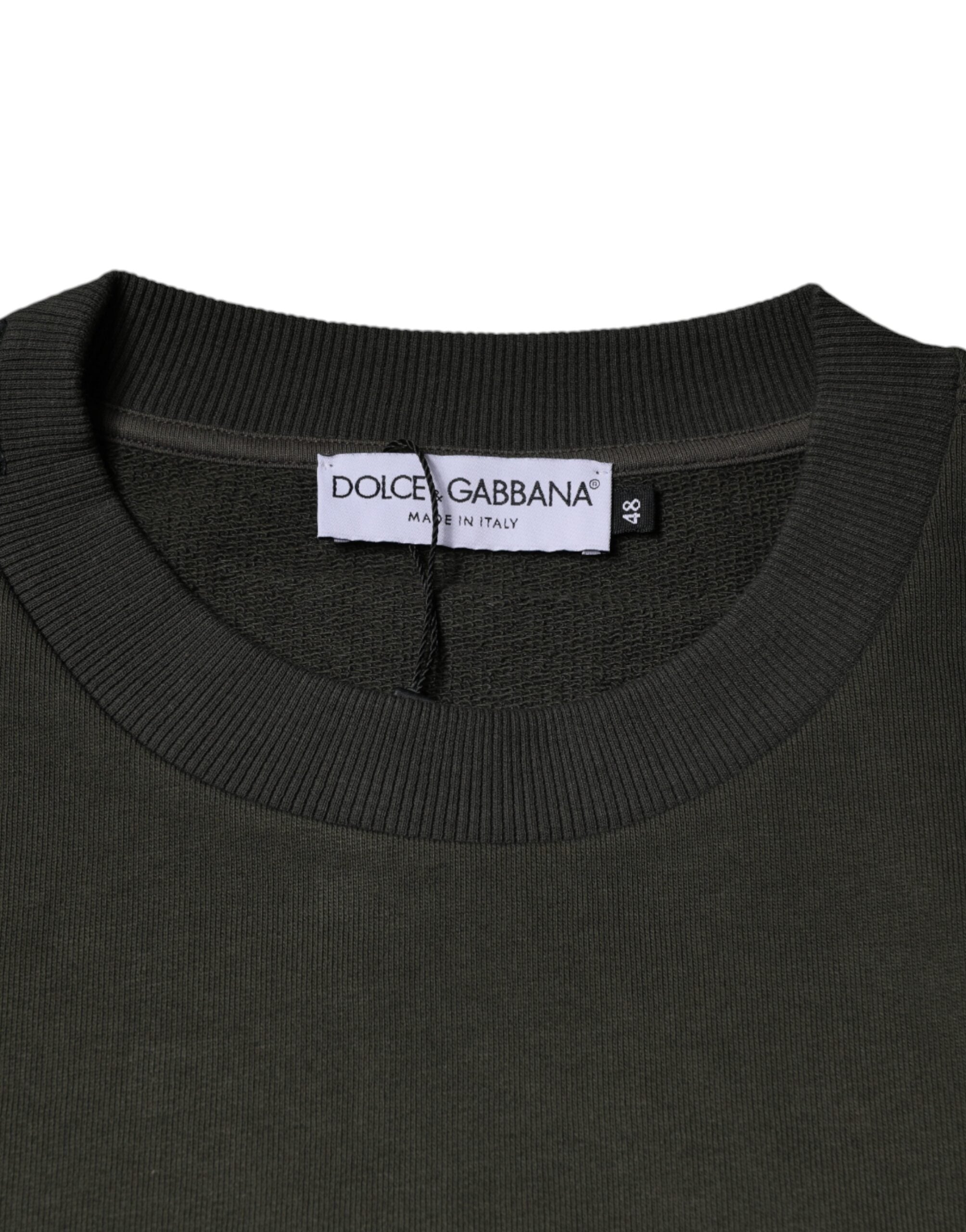 Hanorac Dolce & Gabbana Verde Militar din Bumbac cu Coroană