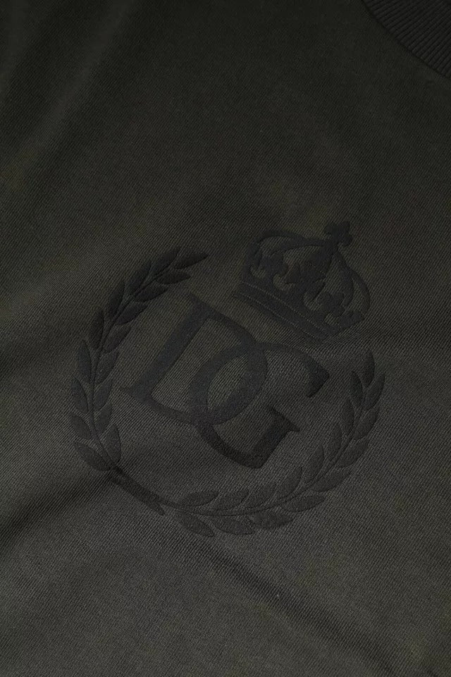Hanorac Dolce & Gabbana Verde Militar din Bumbac cu Coroană