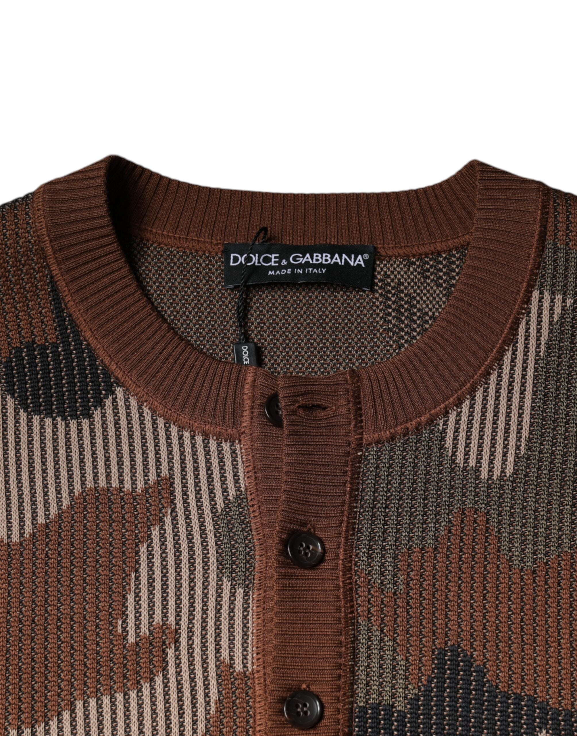Pulover Dolce & Gabbana Multicolor Camuflaj pentru bărbați