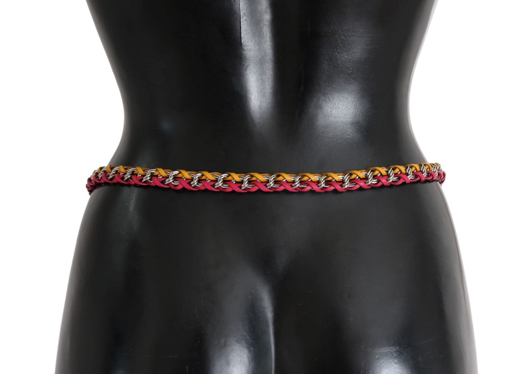 Dolce & Gabbana Eleganter mehrfarbiger Gürtel mit Kristallverzierung