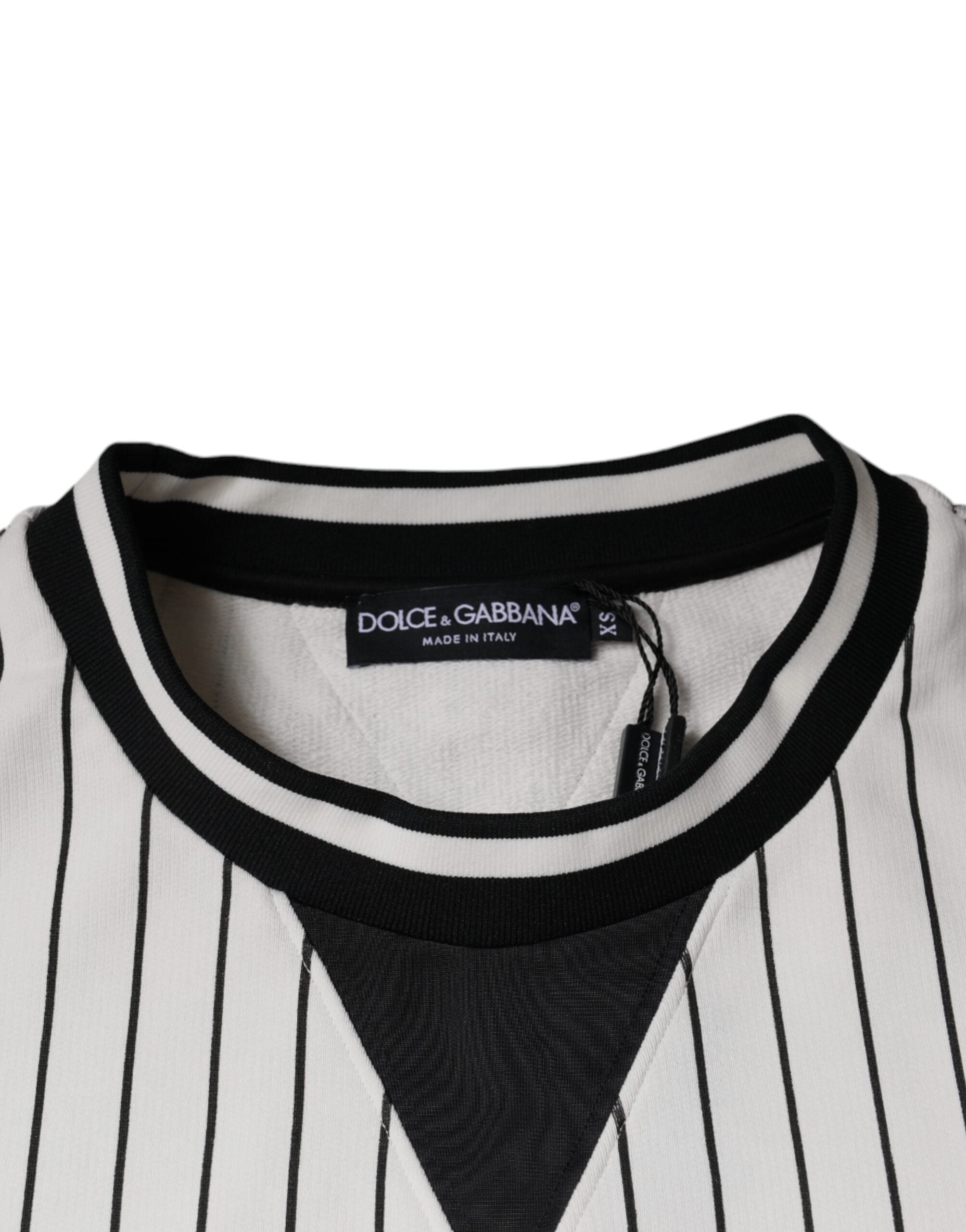 Dolce & Gabbana Hanorac cu logo și dungi albe și negre