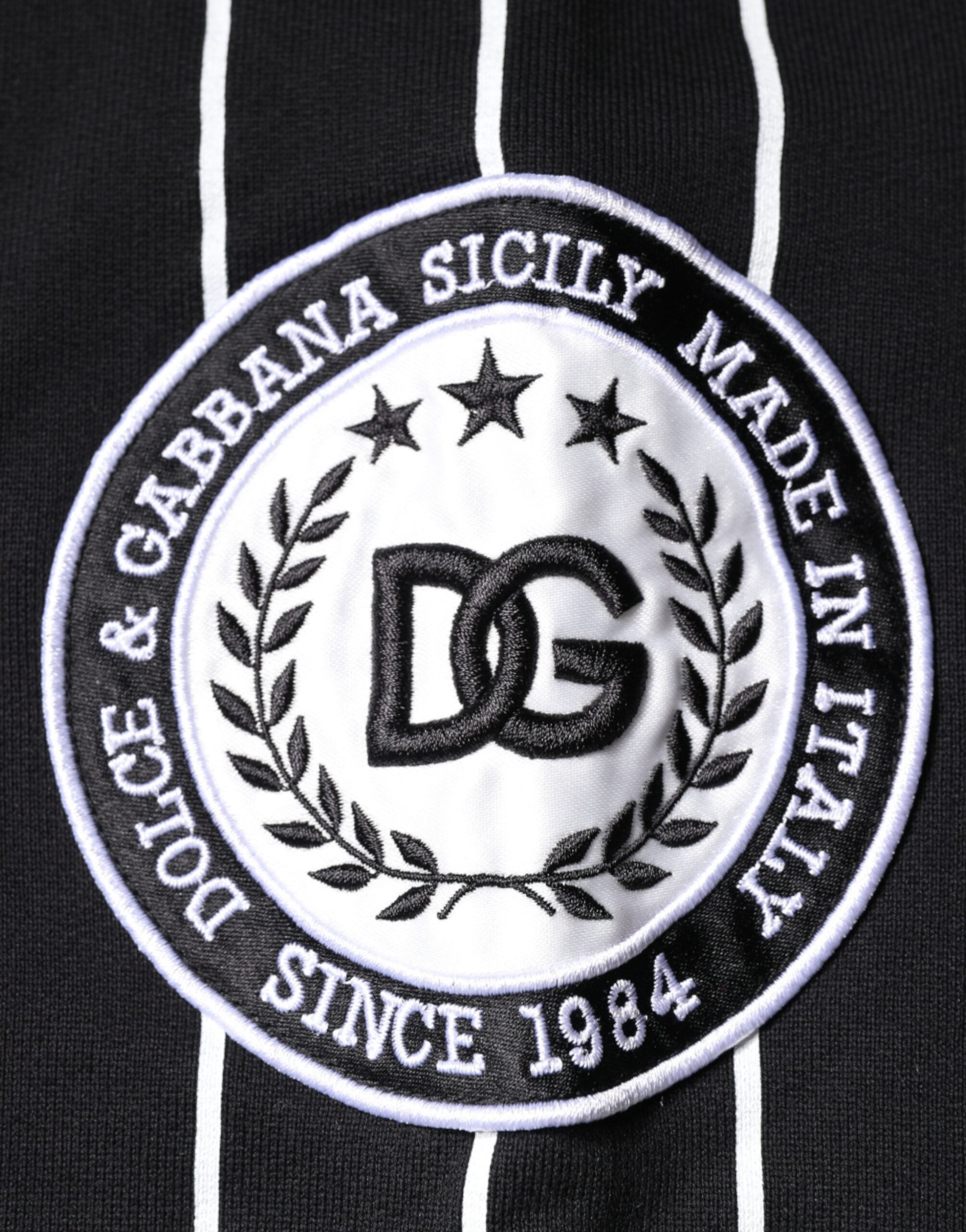 Dolce & Gabbana Hanorac cu logo și dungi albe și negre