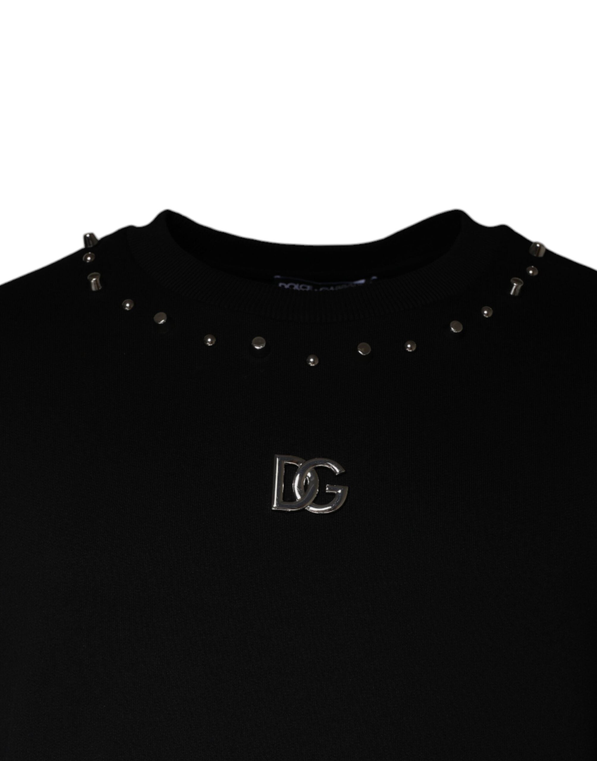 Hanorac Dolce & Gabbana cu logo negru și știfturi