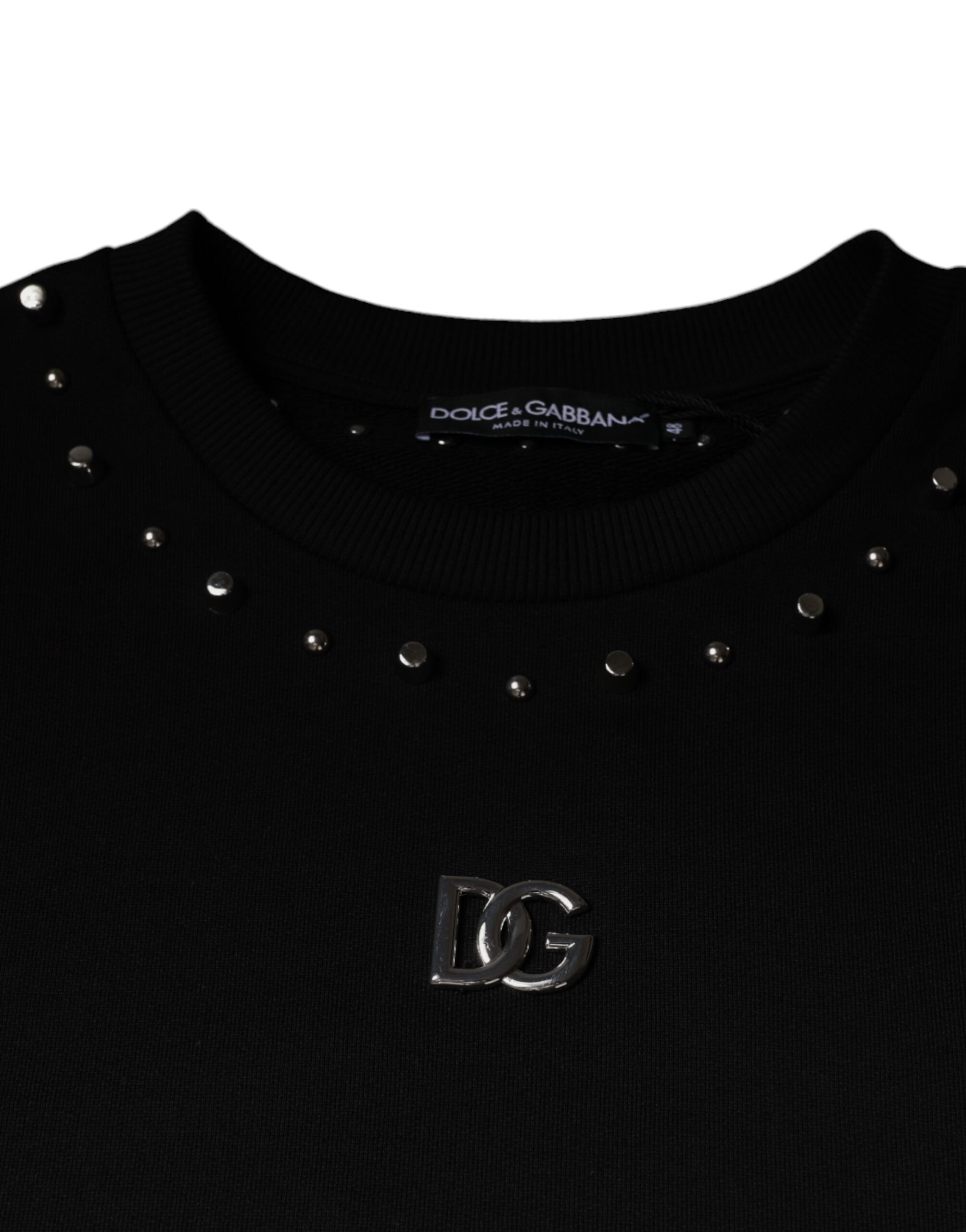 Hanorac Dolce & Gabbana cu logo negru și știfturi