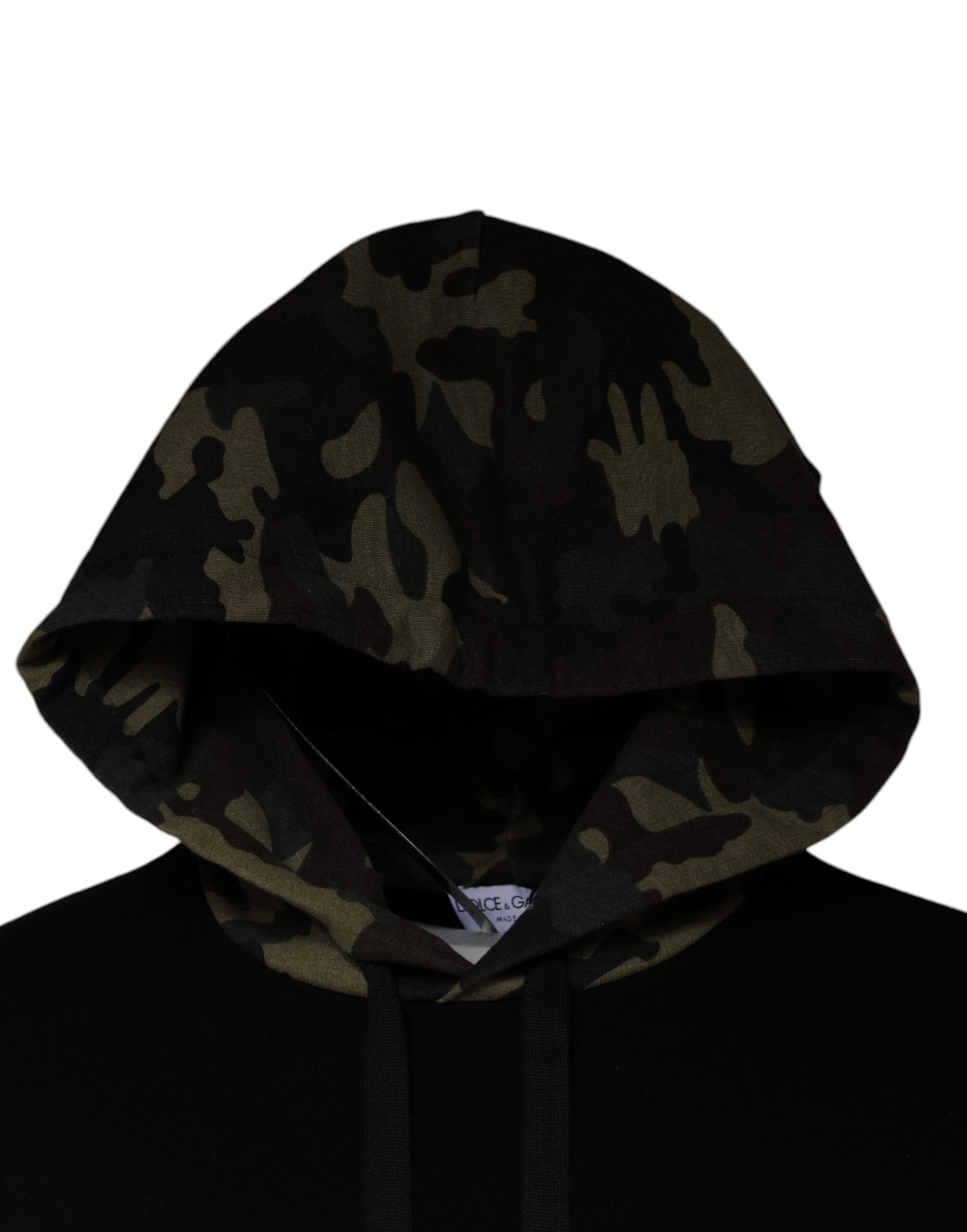 Hanorac cu glugă Dolce & Gabbana negru camuflaj