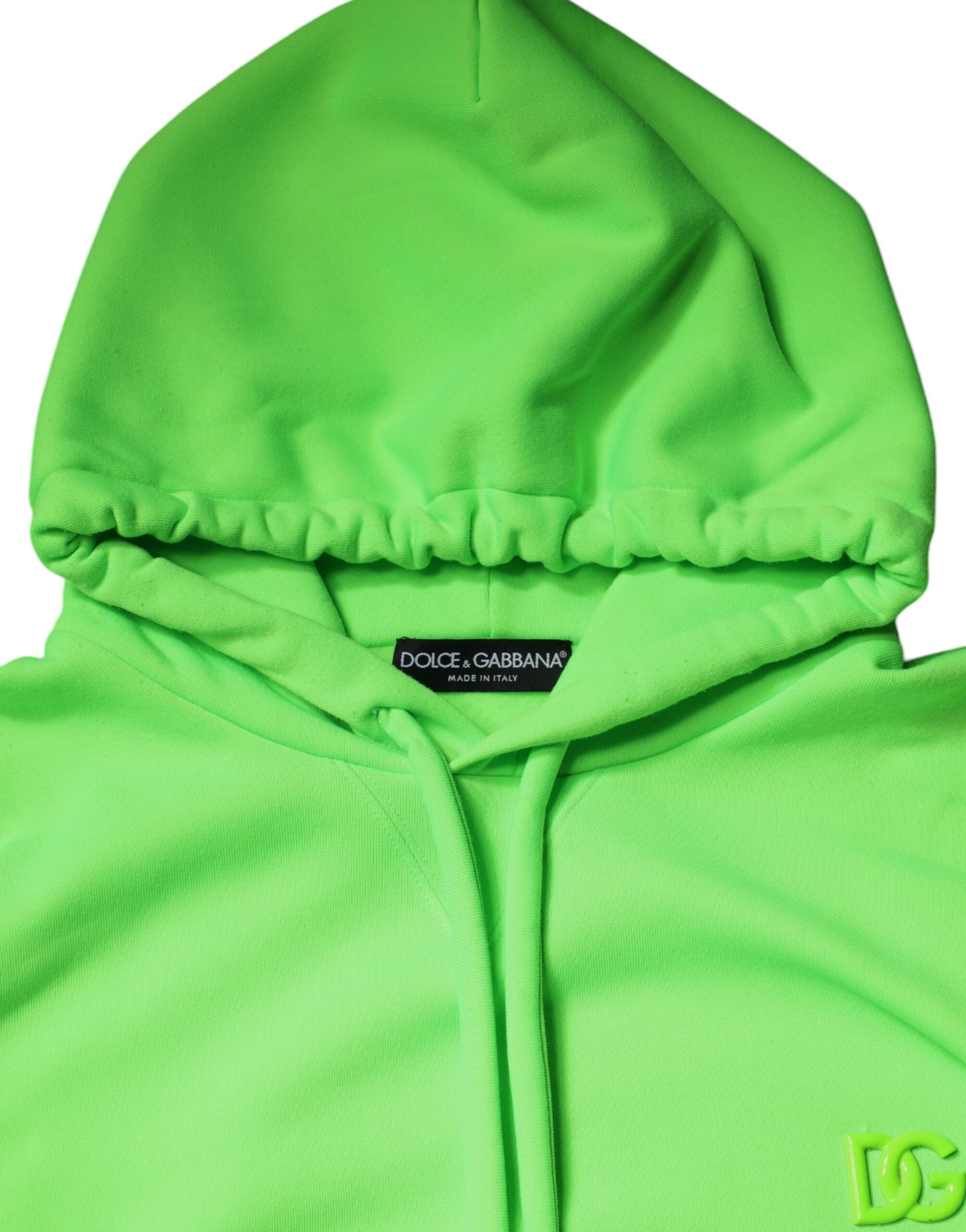Dolce & Gabbana Hanorac cu glugă și logo verde pentru bărbați
