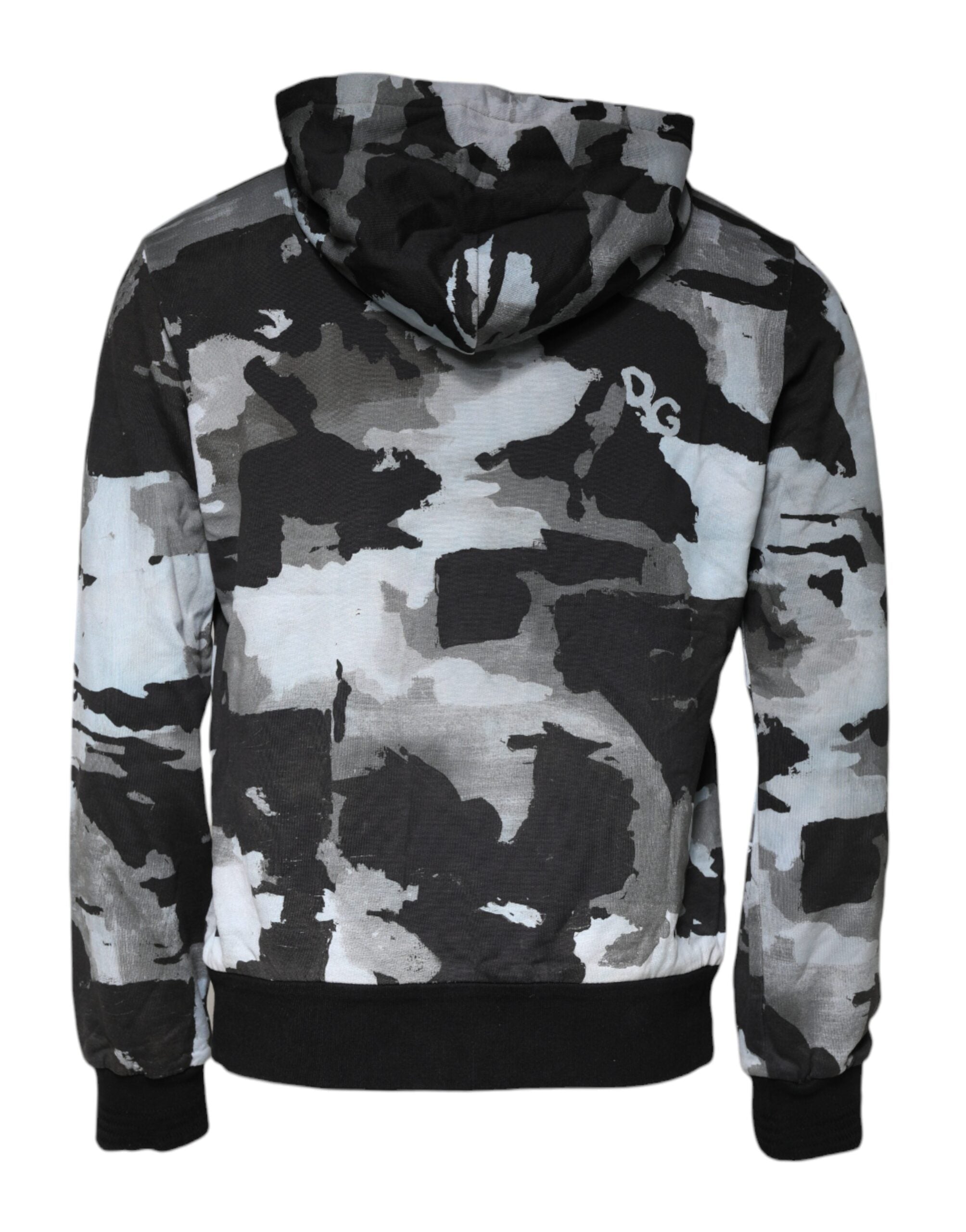 Dolce & Gabbana Pulover cu glugă pentru bărbați, model camuflaj multicolor