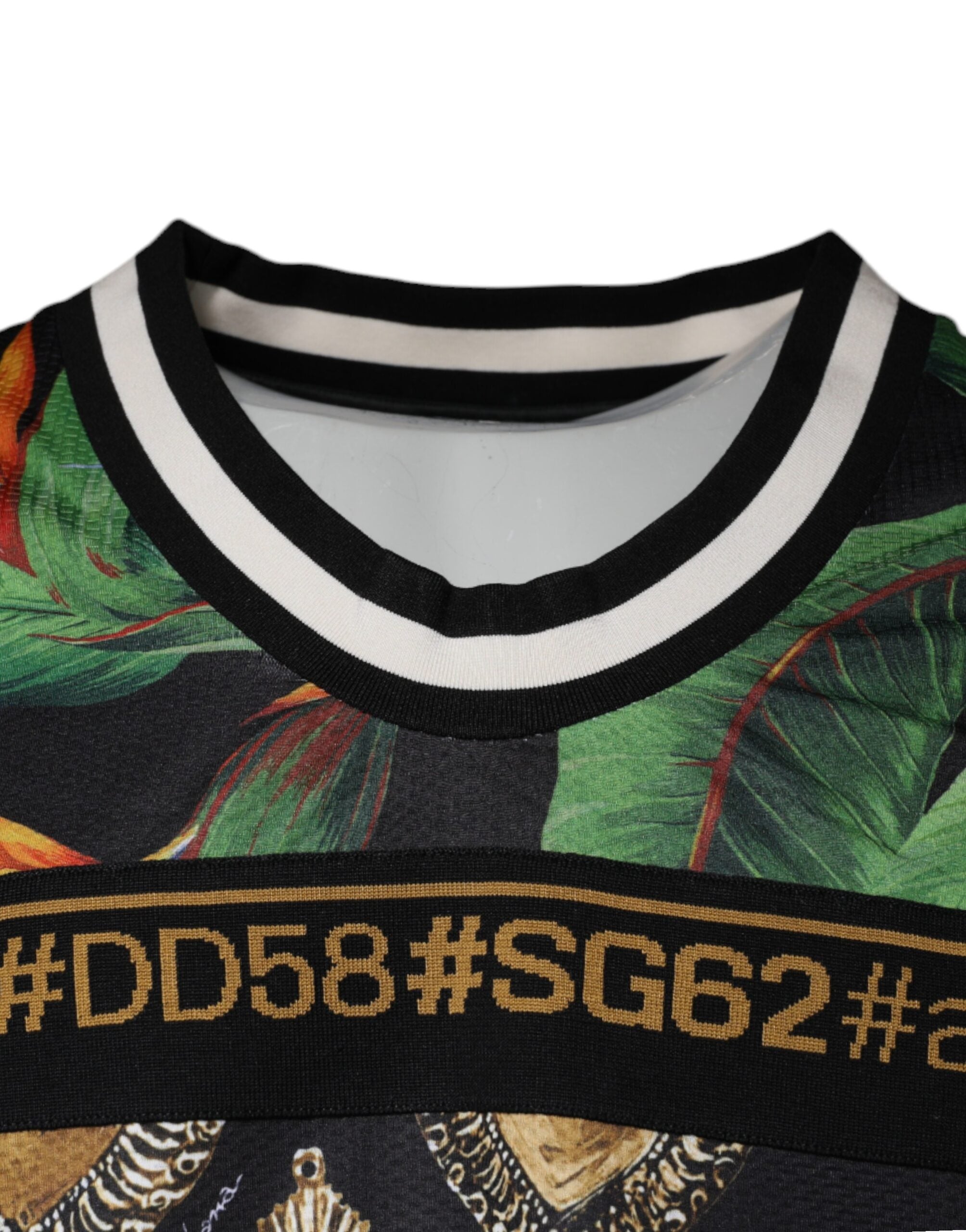 Tricou Dolce & Gabbana cu imprimeu tropical multicolor, fără mâneci