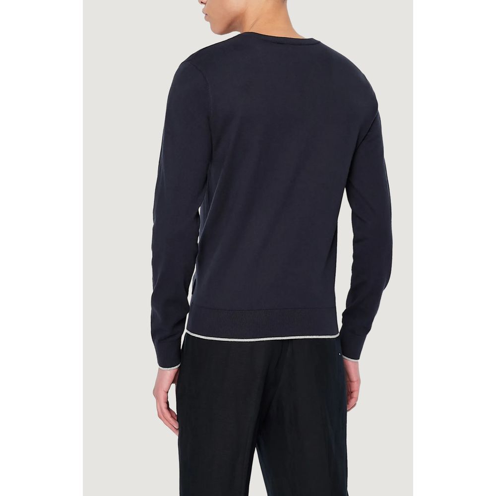 Tricou Armani Exchange albastru din bumbac