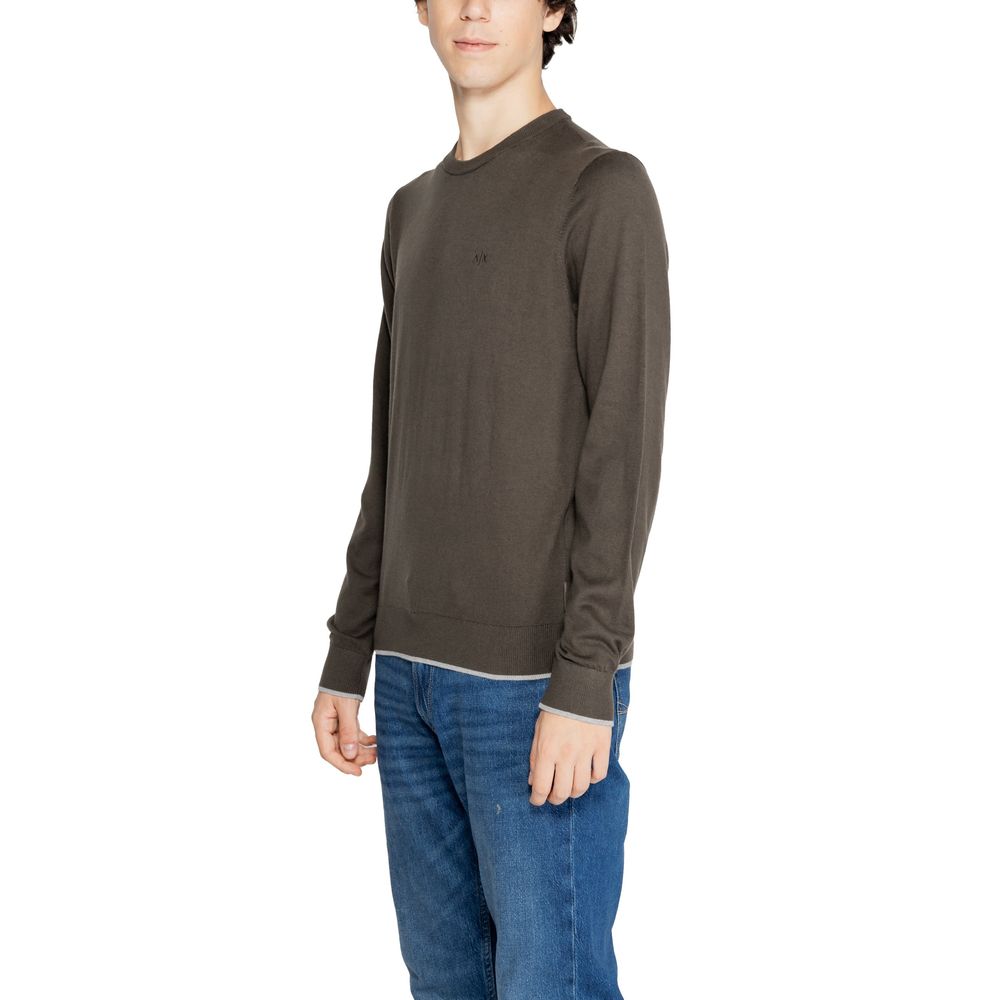 Tricou Armani Exchange verde din bumbac