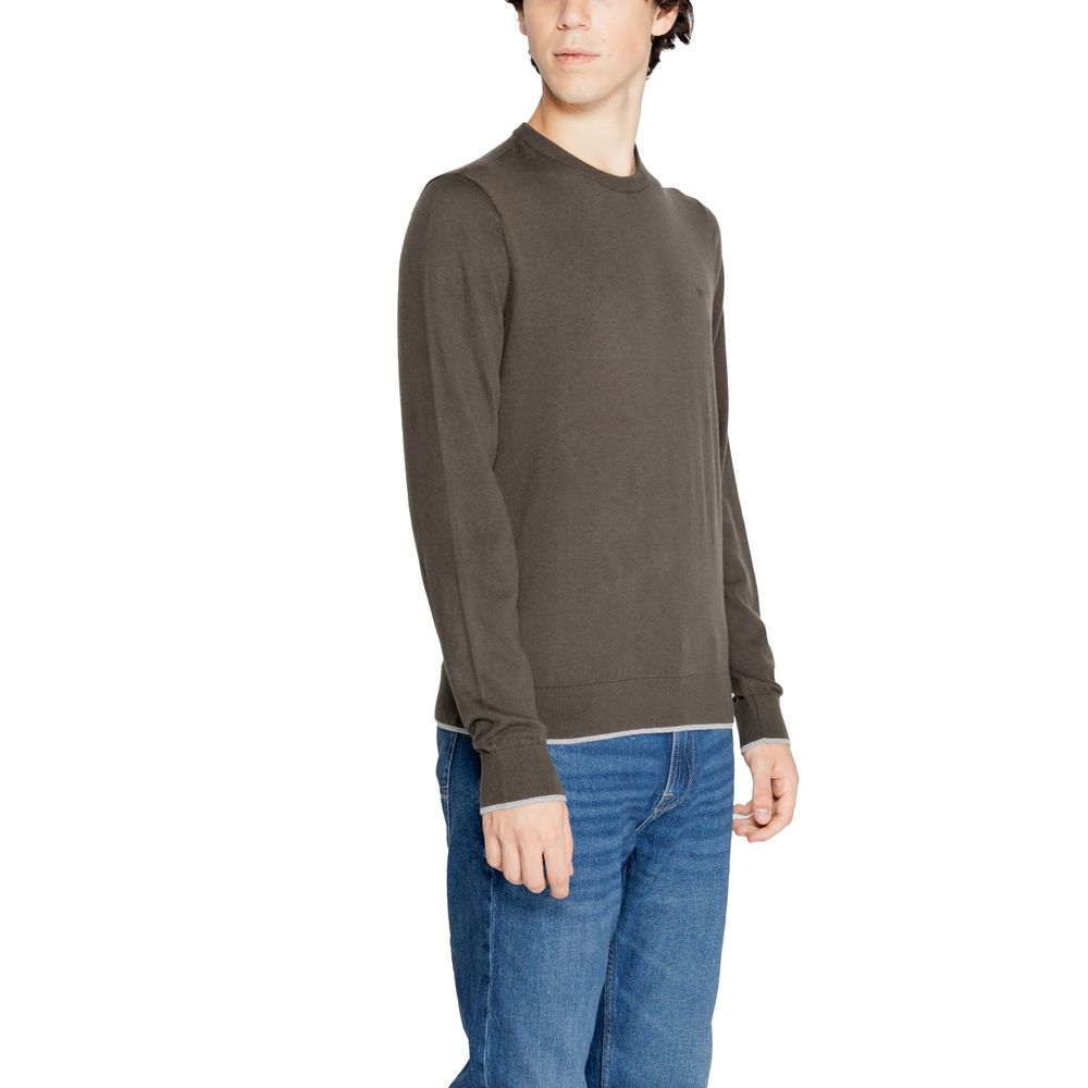 Tricou Armani Exchange verde din bumbac