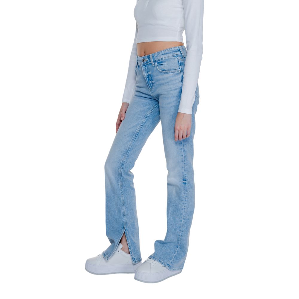 Blugi și pantaloni Guess din bumbac albastru deschis