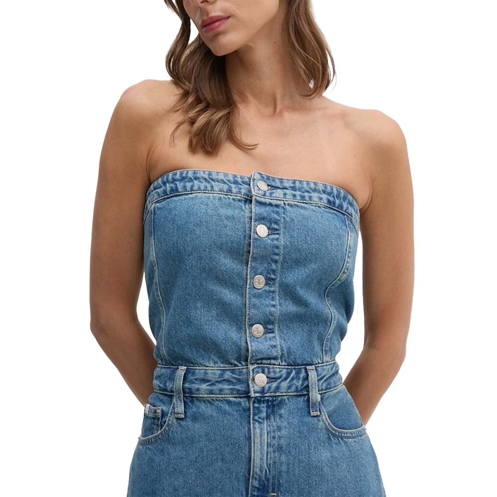 Rochie Calvin Klein Jeans albastră din bumbac