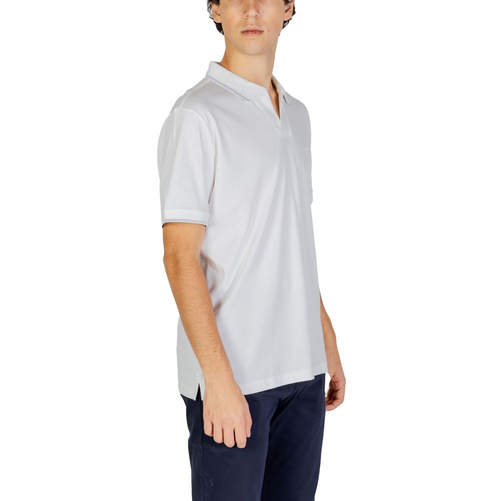 Tricou polo din bumbac alb Calvin Klein Jeans