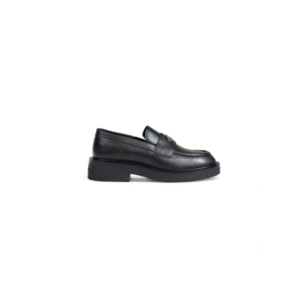 Tommy Hilfiger – Flache Schuhe aus schwarzem Leder