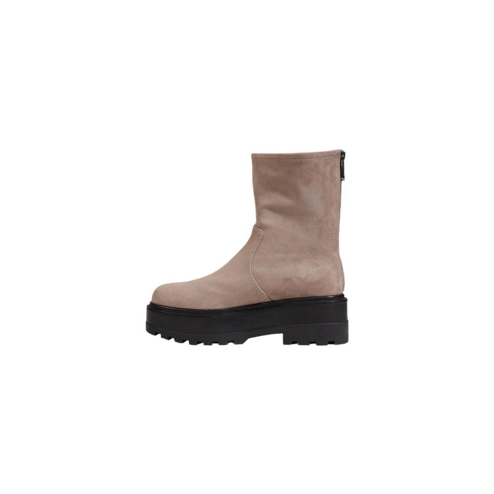 Calvin Klein – Graue Stiefel aus recyceltem Polyester