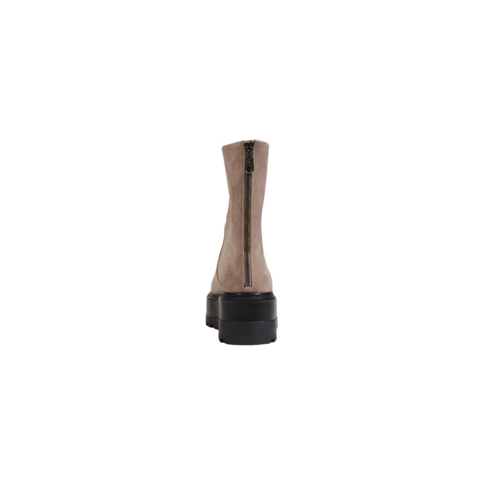 Calvin Klein – Graue Stiefel aus recyceltem Polyester