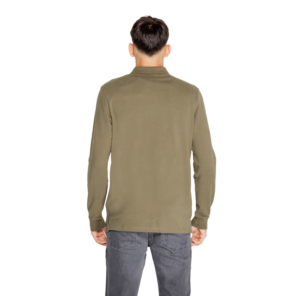 US POLO ASSN. Grünes Langarmshirt aus Baumwolle