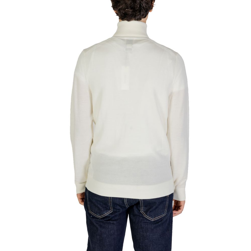 Pulover din lână crem Calvin Klein Jeans