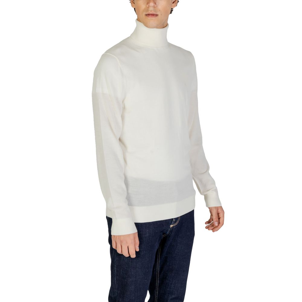 Pulover din lână crem Calvin Klein Jeans