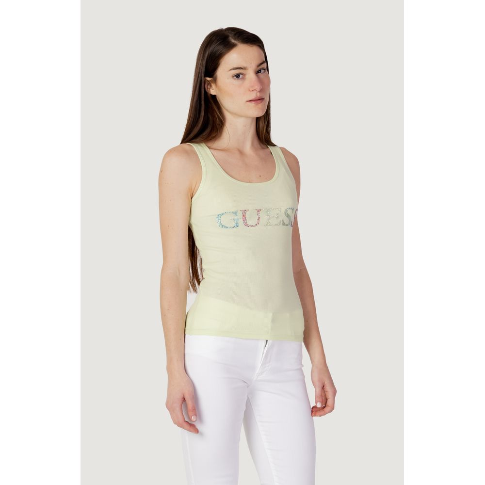 Topuri și tricou Guess din bumbac verde