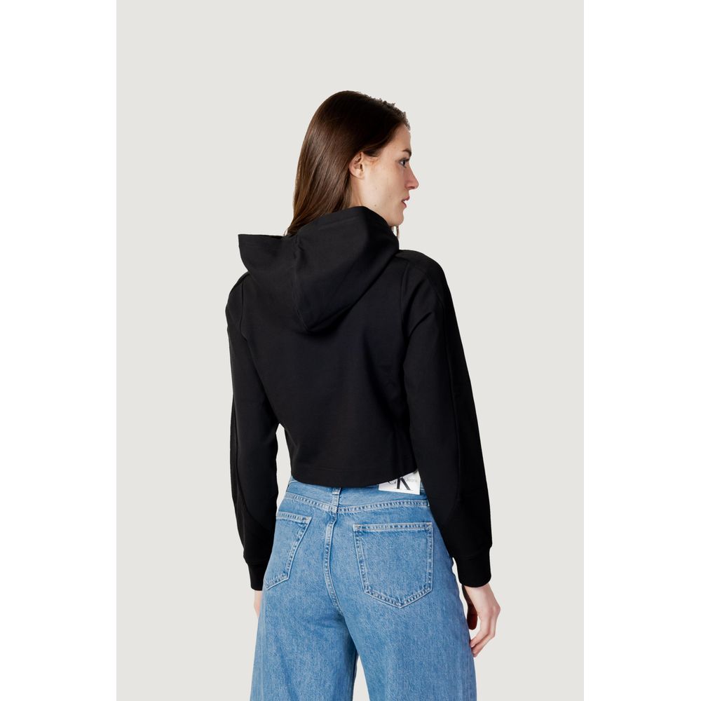 Bluze și tricou Calvin Klein Jeans din viscoză neagră
