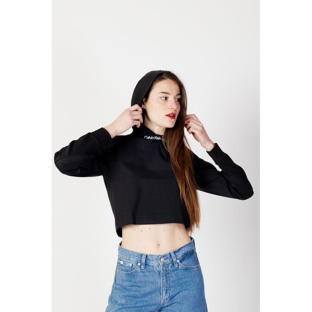Bluze și tricou Calvin Klein Jeans din viscoză neagră
