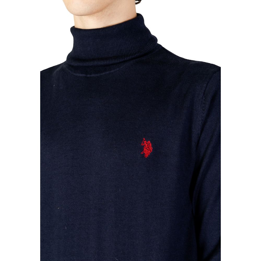 Pulover albastru din bumbac US POLO ASSN.