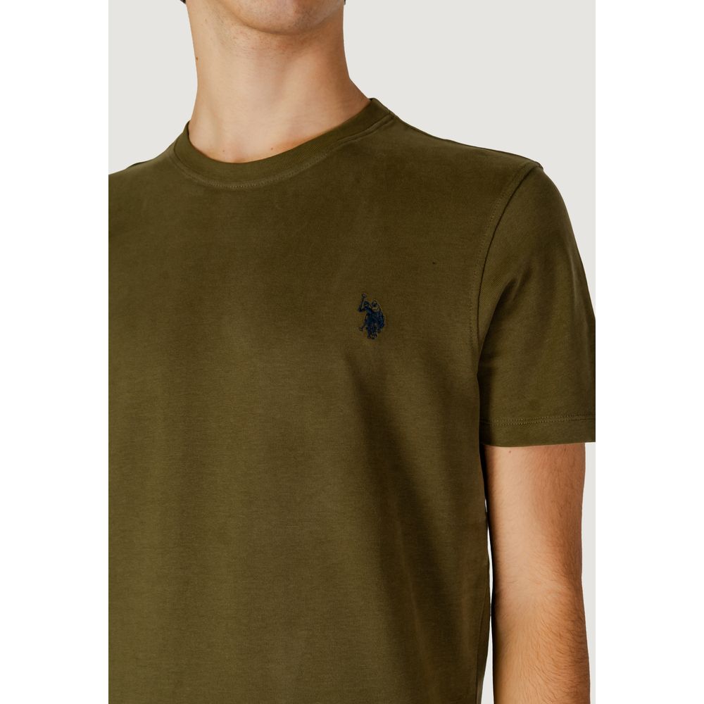 Tricou verde din bumbac US POLO ASSN.