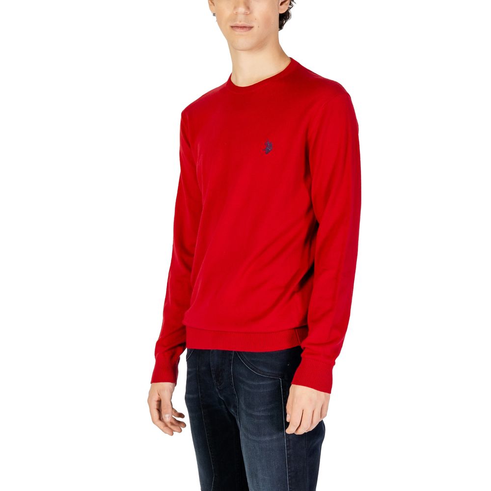 Pulover roșu din bumbac US POLO ASSN.